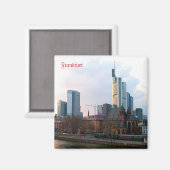 Sunset in Frankfurt, Deutschland Magnet (Vorderseite/Rückseite)