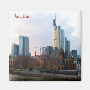 Sunset in Frankfurt, Deutschland Magnet
