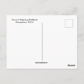 Sunset in Gettysburg Pennsylvania USA Postkarte (Rückseite)