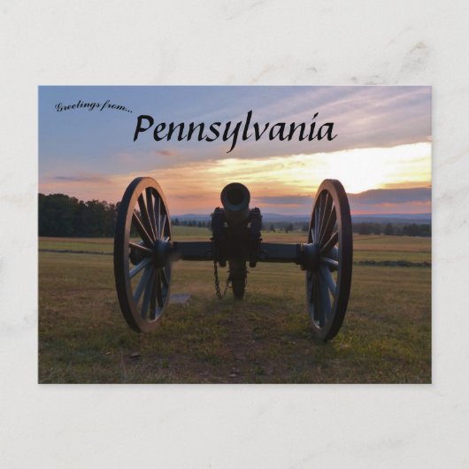 Sunset in Gettysburg Pennsylvania USA Postkarte (Vorderseite)
