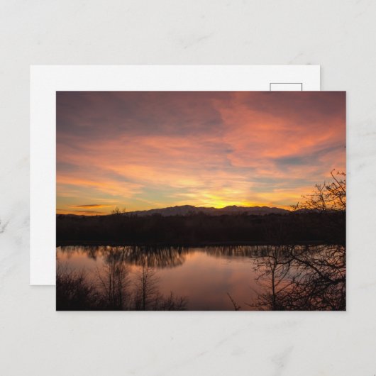 Sunset in Highland Glen Postkarte (Vorne/Hinten)