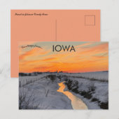Sunset in Johnson Landkreis Iowa USA Postkarte (Vorne/Hinten)