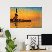 Sunset in Liberty Island Poster (Heimbüro)