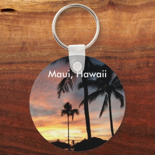 Sunset in Maui, Hawaii Schlüsselanhänger (Vorderseite)