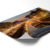 Sunset in Milano Naviglio Poster (Ecke)