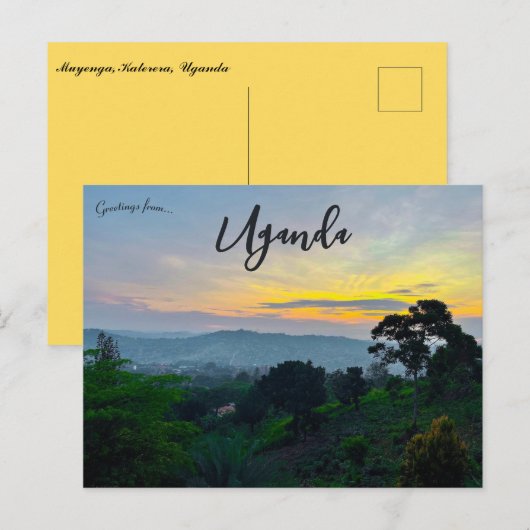 Sunset in Muyenga Katerera Uganda Postkarte (Vorne/Hinten)