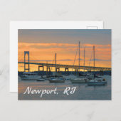 Sunset in Newport, Rhode Island Postkarte (Vorne/Hinten)