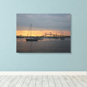 Sunset in Newport, RI - Leinwand (Insitu (Holzboden))