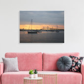 Sunset in Newport, RI - Leinwand (Insitu (Wohnzimmer))