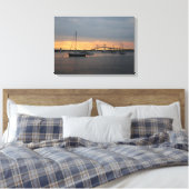 Sunset in Newport, RI - Leinwand (Insitu (Schlafzimmer))
