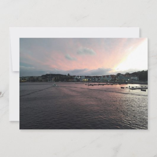 Sunset in Norwegen Grußkarte (Vorderseite)