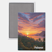 Sunset in Palawan Philippines Travel Magnet (Vorderseite/Rückseite)