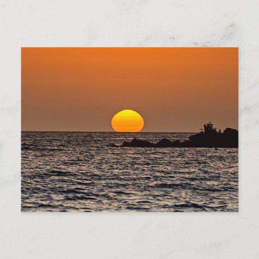Sunset in Paphos, Zypern (2532) Postkarte (Vorderseite)