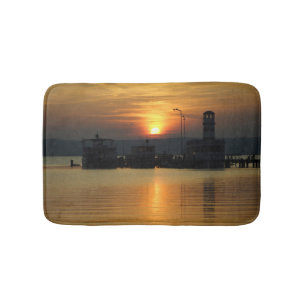 Sunset in Podersdorf Burgenland Badematte