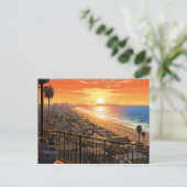 SUNSET IN SANTA MONICA #2 POSTKARTE (Stehend Vorderseite)