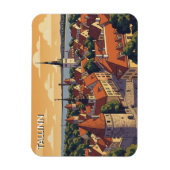Sunset in Tallinn Estonia Travel Magnet (Vertikal)