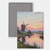 Sunset in The Broads England Travel Magnet (Vorderseite/Rückseite)