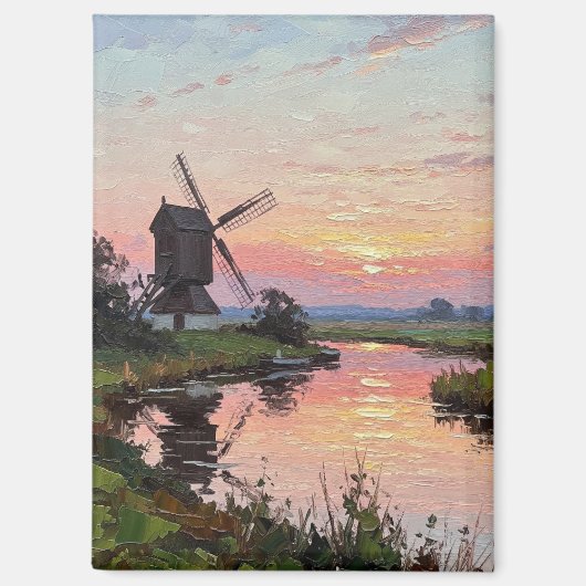 Sunset in The Broads England Travel Magnet (Vorderseite)