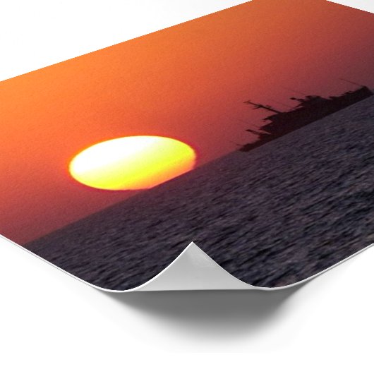 SUNSET IN THE GULF POSTER (Ecke)