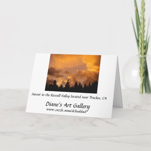 Sunset in the Sierras - Inspirational Card Karte (Rückseite)