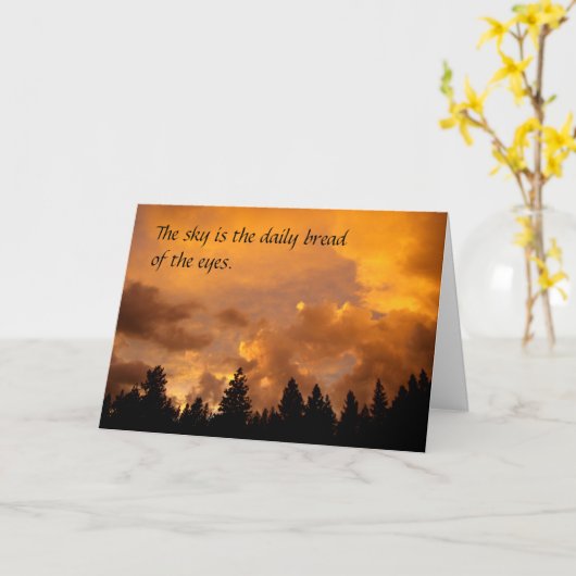 Sunset in the Sierras - Inspirational Card Karte (Gelbe Blume)
