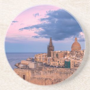 Sunset in Valletta, Malta Getränkeuntersetzer