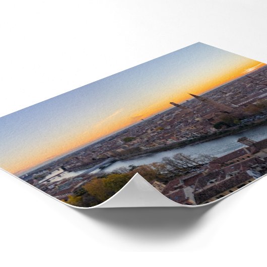 Sunset in Verona Poster (Ecke)