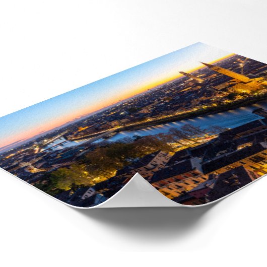 Sunset in Verona Poster (Ecke)