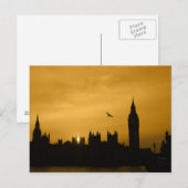 Sunset in Westminster - Big Ben - London Postcard Postkarte (Vorne/Hinten)
