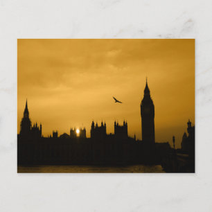 Sunset in Westminster - Big Ben - London Postcard Postkarte
