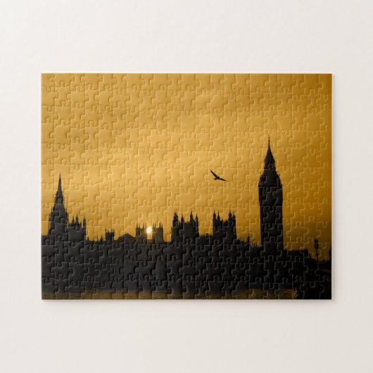Sunset in Westminster - Big Ben - London Puzzle (Horizontal)