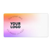 Sunset Inspiriert Ombre | Rücksendeadresse oder Pr (Vorne)