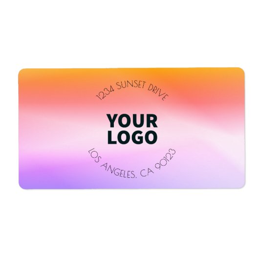 Sunset Inspiriert Ombre | Rücksendeadresse oder Pr (Vorne)