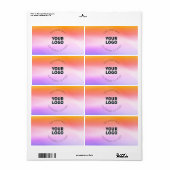 Sunset Inspiriert Ombre | Rücksendeadresse oder Pr (Vorne)