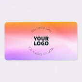 Sunset Inspiriert Ombre | Rücksendeadresse oder Pr Adressaufkleber