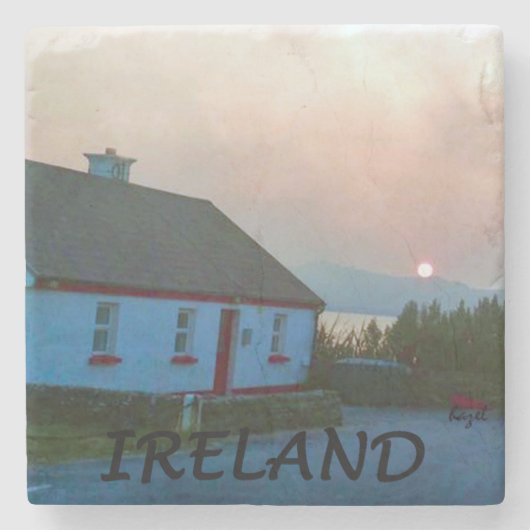 Sunset Irish Hütte, Irland Untersetzer (Vorderseite)