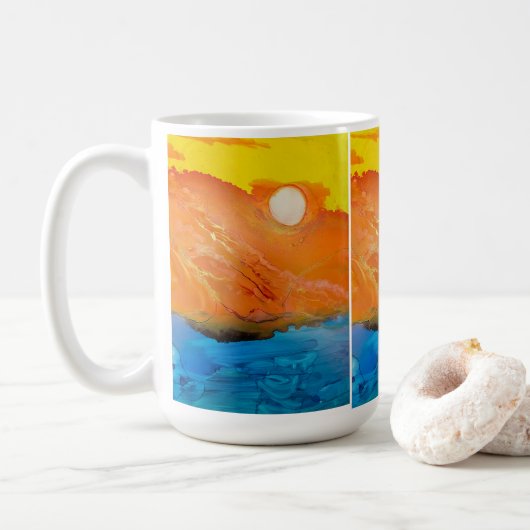 Sunset Island Kaffeetasse (Mit Donut)