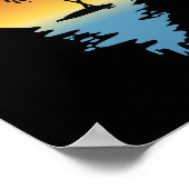 Sunset Island mit Kokospalmen tropfen Poster (Ecke)