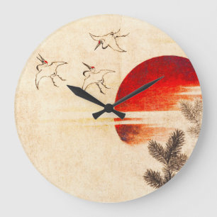 Sunset Japan Große Wanduhr