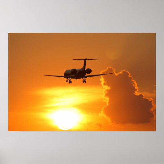 Sunset Jet Poster (Vorne)