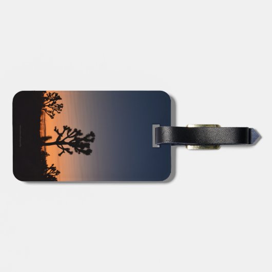 Sunset Joshua Trees Gepäckanhänger (Rückseite horizontal)