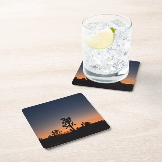 Sunset Joshua Trees Rechteckiger Pappuntersetzer (Vor Ort)