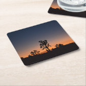 Sunset Joshua Trees Rechteckiger Pappuntersetzer (angewinkelt)