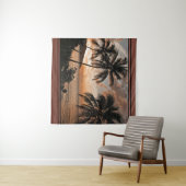 Sunset Jungfrau Islands St. Croix Beach Palm Trees Wandteppich (Beispiel (Horizontal))