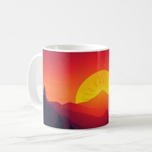 Sunset Kaffeetasse (Vorderseite Links)