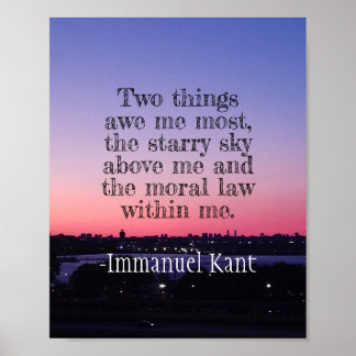 Sunset Kant Motivierend Quote Awe Poster