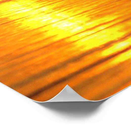 Sunset Kayak Poster (Ecke)