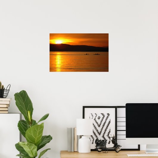Sunset Kayak Poster (Heimbüro)