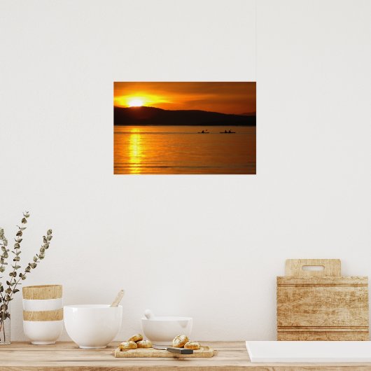 Sunset Kayak Poster (Küche)
