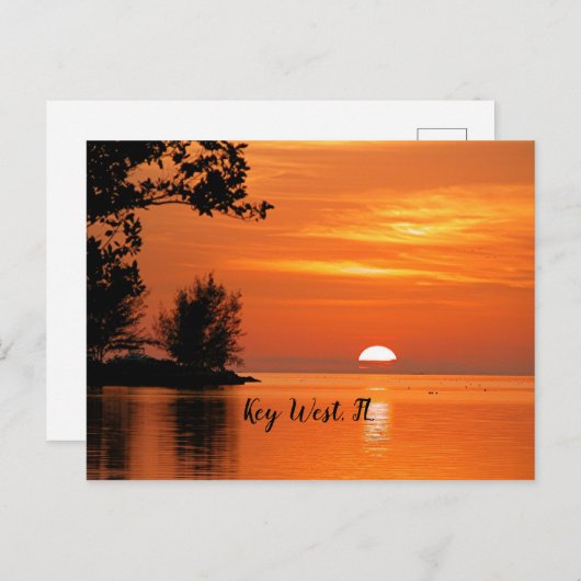 Sunset, Key West, Florida Postkarte (Vorne/Hinten)